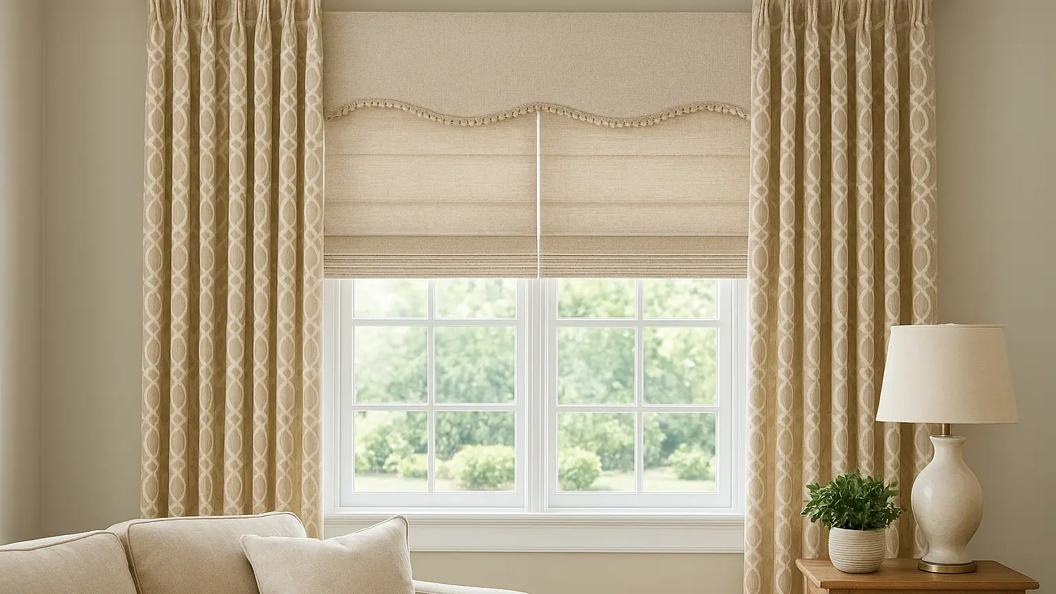 blackout shades and curtains combo